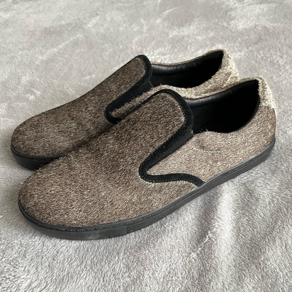 ONTO Cowhide Slip On Sneakers Men 7 Women 8.5